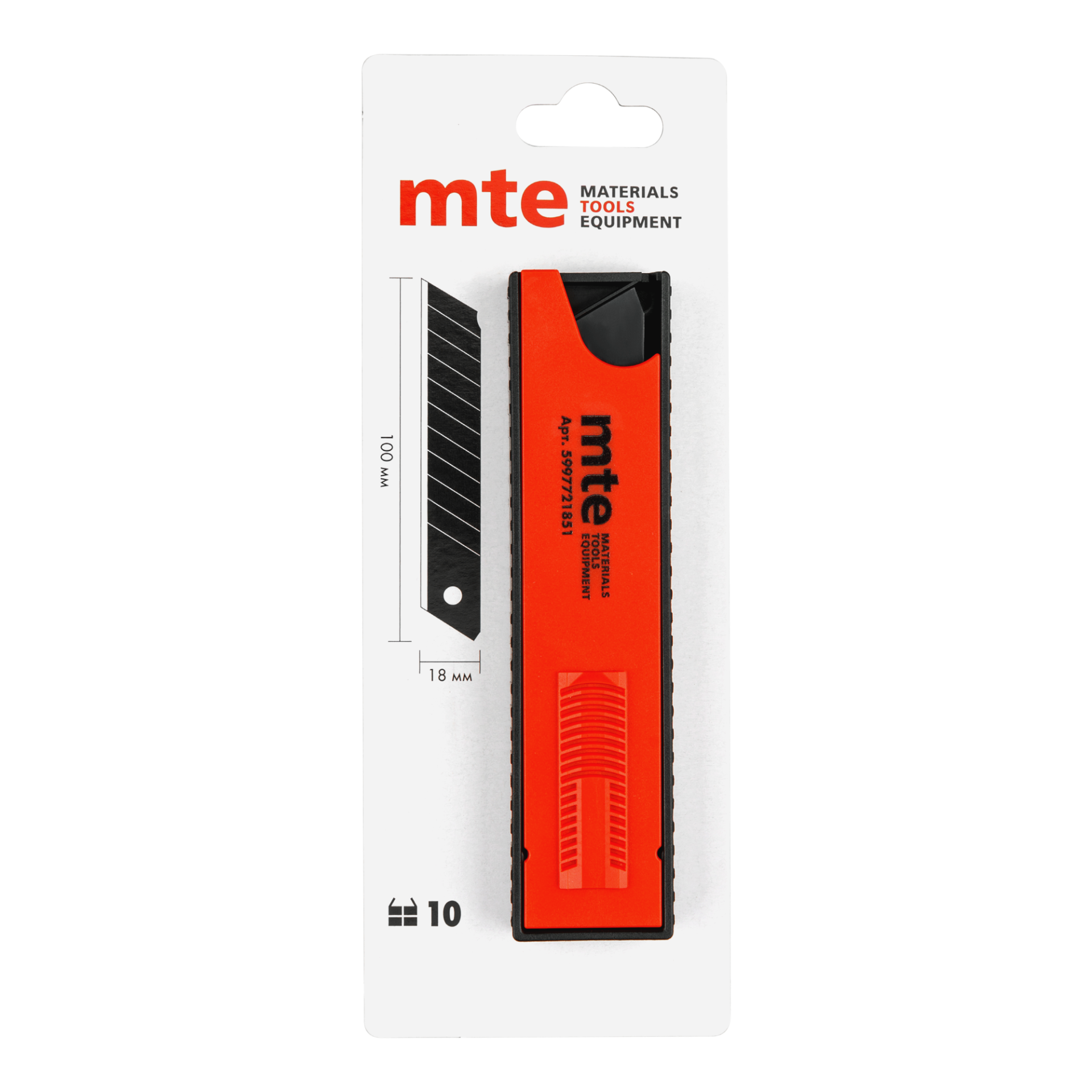 ЛЕЗВИЕ ДЛЯ НОЖА ЛОМКОЕ ЧЕРНОЕ 18ММ 5997721851