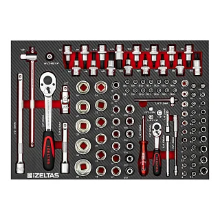 Набор головок и принадлежностей 1/2+1/4