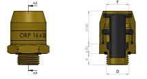 Фитинг прямой разборный НР M16x1,5мм под трубку D16x2,0мм, латунь 6997611616