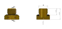 Заглушка НР М22x1,5мм, латунь 6997650722