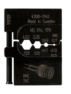 Матрица для разъемов BNC / TNC коаксиальных кабелей RG174 RG179 Wurth 0714107322