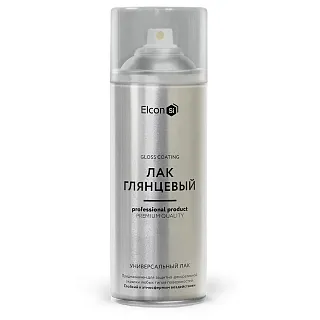 Лак акриловый глянцевый бесцветный 520/400 мл, Elcon 00-00462310