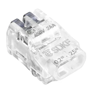 КЛЕММА КОМП С РЫЧАЖК 2X(0.2 2.5ММ2) 0556100022