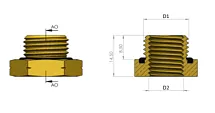 Переходник тип1 НР М22x1,5мм-ВН М16x1,5мм, латунь 6997654562