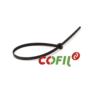 Хомут пластиковый 4,8x280 мм черный, Cofil (9501011409) 0300025N