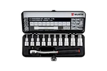 Набор головок 1/2" шестигранник HEX 11 предметов Wurth 096513 110