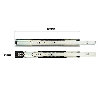 Направляющие для инструментальной тележки серии PREMIUM, PRO, GARAGE, XXL, комплект (1 пара), 45X400 мм, IZELTAS, 20000000433 20000000433