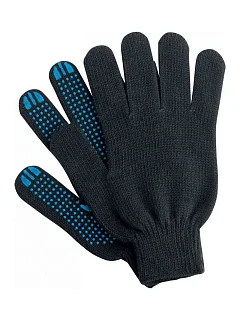 Перчатки х/б с/пвх 5нит 10кл черн, mte 9500006802