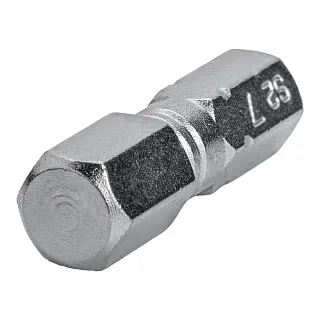 Бита шестигранная HEX 7 мм 25 мм хвостовик С6,3 мм торсионная mte 261417697