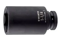 Головка торцевая ударная шестигранная удлиненная 1 1/4" 1/2" дюймовая Wurth 071413 496