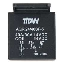 Реле 5 контактов без разъема 40А 24В флюсостойкий пылезащитный пластиковый корпус 27x28x25 мм 0555660524