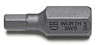 Бита шестигранная HEX 10 мм 30 мм хвостовик 10 мм Wurth 0614788310