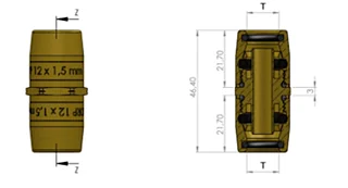 Соединитель прямой разборный под трубку D8x1,0мм, латунь 6997620808