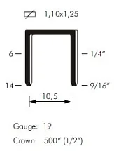 СКОБА ПОЛИМЕР 12.7X1.25 OMER 81P/10 5966603142