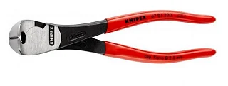 Кусачки торцевые слесарные особой мощности 200 мм, фосфатированные, обливные ручки, Knipex KN-6701200