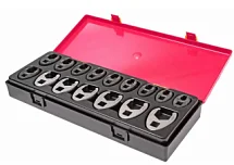 Набор односторонних разрезных ключей 3/8" 10-19мм, 1/2" 21-27мм, в кейсе, 16 предметов, JTC JTC-K6161