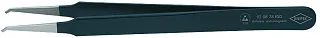 ПИНЦЕТ ПРЕЦИЗИОННЫЙ SMD ESD, НЕРЖ, 120ММ, ГУБКИ 45° KN-920878ESD