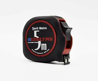 Рулетка измерительная, прорезиненный корпус (пластиковый) с поясным зажимом 5м, IZELTAS, 0588150005, 14000000053 0588150005