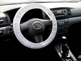 Защитный чехол на рулевое колесо, с резинкой, ПНД 12мкр, коробка 250 штук 9500007959