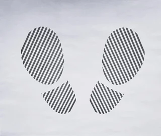 Коврик двухслойный  "Следы ног" по ширине 500мм х 405мм, коробка 500штук 9500007960