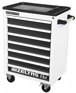 Тележка инструментальная серии ECO без инструментов, 7 выдвижных ящиков, цвет серо-черный, IZELTAS, 8243323007/13000002451 8243323007