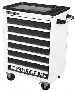 Тележка инструментальная серии ECO без инструментов, 7 выдвижных ящиков, цвет серо-черный, IZELTAS, 8243323007/13000002451 8243323007