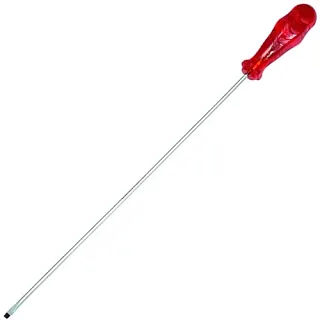 Отвертка удлиненная МАСТЕР / Kraft с прямым шлицем (Slotted), рукоятка из ацетата целлюлозы, 1.2Х6.5Х400, IZELTAS, 4100176400 4100176400