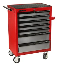 Тележка инструментальная c набором инструментов 344 предмета, 7 выдвижных ящиков, цвет красно-черный, JTC JTC-3931+344
