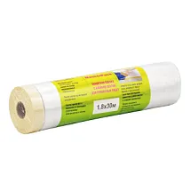 Пленка маскировочная 1800мм x 30м с малярной  лентой 16мм, рулон  6997321830