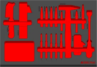 Пустой ложемент для набора ударного инструмента EVA карбон 548х400х30мм 2955905305
