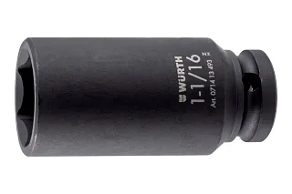 Головка торцевая ударная шестигранная удлиненная 1 1/16