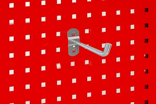 Крючок изогнутый длиной 120 мм для перфорированных панелей с квадратной перфорацией, mte 2960050112