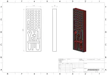 Пустой ложемент EVA, красно черный, для торцевых головок 1/4" 44 предмета, габариты 115X335, IZELTAS, 2955905001 2955905001