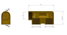 Тройник F-образный  шарнирный,  ВН М16x1,5мм - ВН М16x1,5мм - Р5,  латунь 6997654890