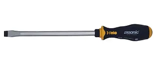Отвертка усиленная с прямым шлицем (Slotted), трехкомпонентная рукоятка, 2.0X12.0Х210, FELO 45012040
