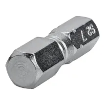 Бита шестигранная HEX 7 мм 25 мм хвостовик С6,3 мм торсионная mte 261417697