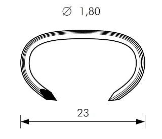 Скоба крепления обивки HOG RING HR23, оцинкованная сталь, упаковка 1000 штук 250050008