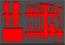 Пустой ложемент для набора ударного инструмента EVA карбон 548х400х30мм 2955905305