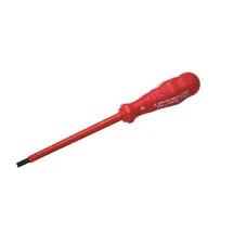 Отвертка диэлектрическая с прямым шлицем (Slotted), однокомпонентная рукоятка, 1000В, 1.0х5.5Х125, IZELTAS, 4101175512, 13000001304 4101175512