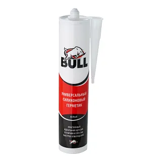 Силикон универсальный Bull белый 280 мл, Bull BW101