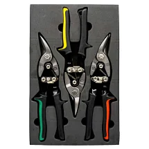 Набор ножниц по металлу 240 мм 3 предмета в ложементе IZELTAS, 6208000240, 13000001851 13000001851