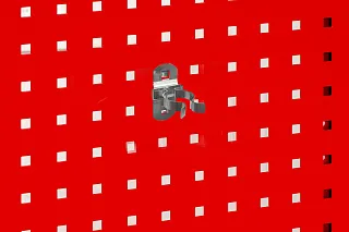 Держатель (зажим) 21 мм для перфорированных панелей с квадратной перфорацией, mte 2960050132