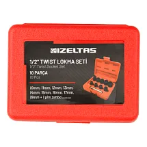 Набор торцевых головок 1/2" для поврежденных болтов и гаек 10-19 мм, IZELTAS, 14000005130 14000005130