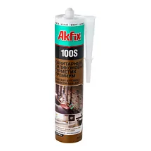 Силикон санитарный 100S белый 280 мл, Akfix SA032 