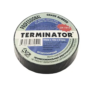 Изолента самовулканизирующаяся IZR1910 19х0,50 мм длина рулона 10 м черная Terminator 5997729109
