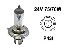 Автолампа H4 24 В 75/70 Вт P43T Autoline 5997749905