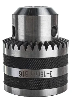 Патрон сверлильный зажимной ключевой № 155 3-16 мм B16, точный Эксперт (ключ в компл) 70301007