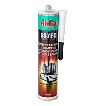 Герметик ПУ637 быстрый черный 310 мл, Akfix AA373 