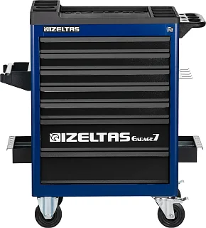 Тележка инструментальная серии GARAGE без инструментов, 7 выдвижных ящиков, цвет сине-черный, IZELTAS, 8242322007/13000002433 8242322007