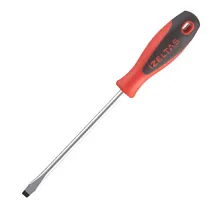 Отвертка ERGONOMIK с прямым шлицем (Slotted), двухкомпонентная рукоятка, 1.0Х5.5Х100, IZELTAS, 4350175100, 13000001414 4350175100